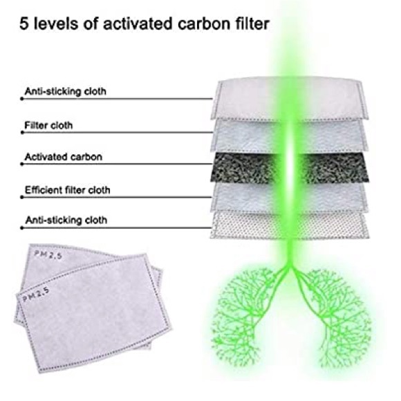 Crystal Face Mask w/5 High Grade Filters - Picture 6 of 8